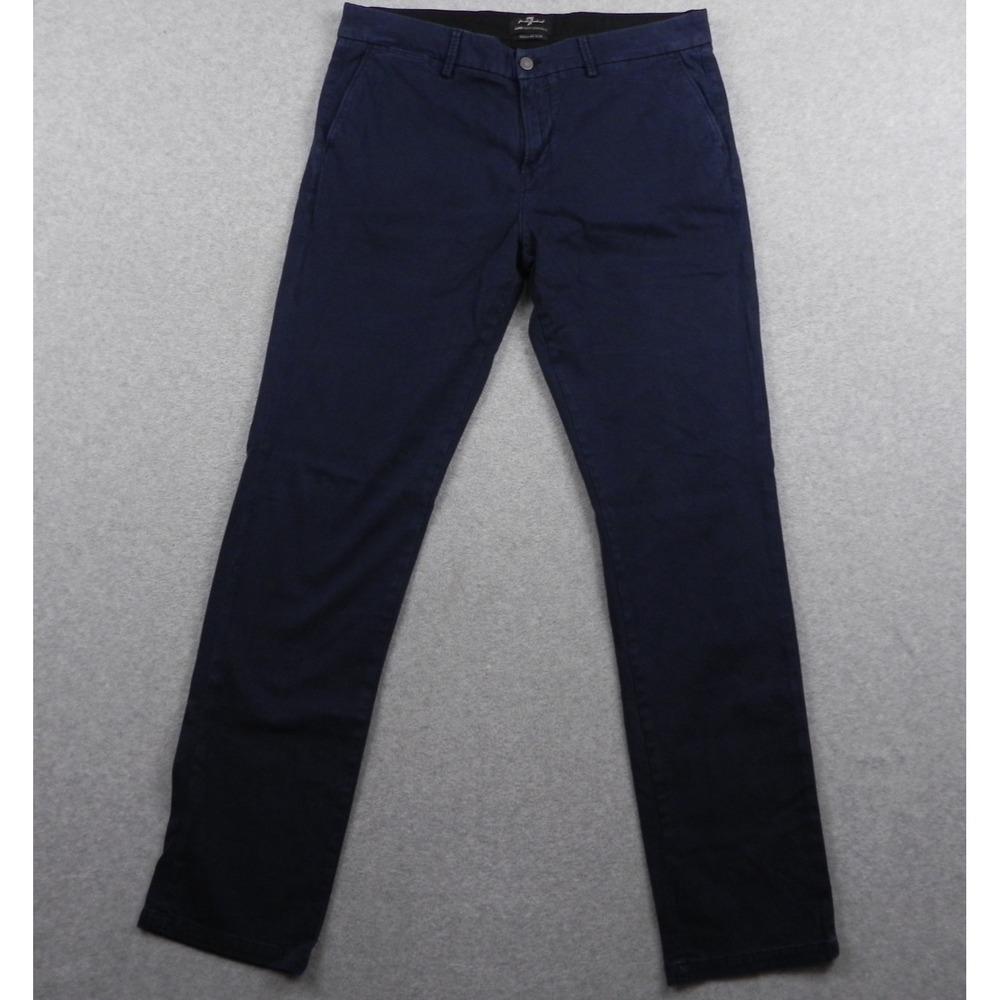 7 For All Mankind Pants Mens 36x34 Luxe Performance Regular Slimmy Chino Blue